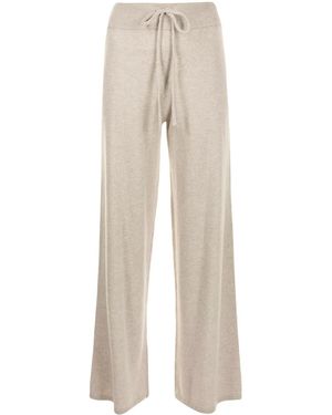 Lisa Yang Drawstring Wide-Leg Cashmere Pants - Natural