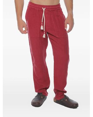 MC2 Saint Barth Calais Drawstring-Waist Trousers - Red