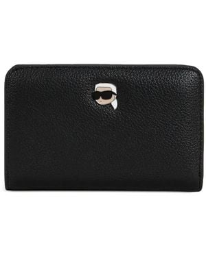 KARL LAGERFELD Ikonik Karl Grained Wallet - Black