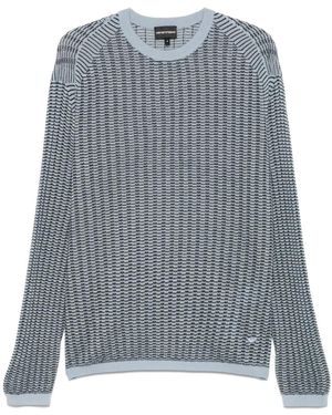 Emporio Armani Textured Jumper - Grey