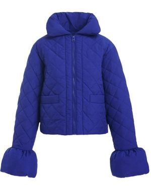 Essentiel Antwerp Zip-Up Quilted Jacket - Blue