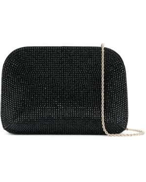Giorgio Armani La Prima Rhinestone-Embellished Clutch Bag - Black