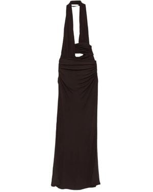 Christopher Esber Draped Cut-Out Maxi Dress - Brown