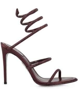 Rene Caovilla Cleo Crystal-Embellished Sandals - White