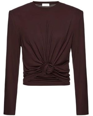 Magda Butrym Twist Long Sleeves Top - Red