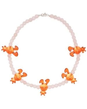 Natasha Zinko Halskette Mit Hasendetail - Orange