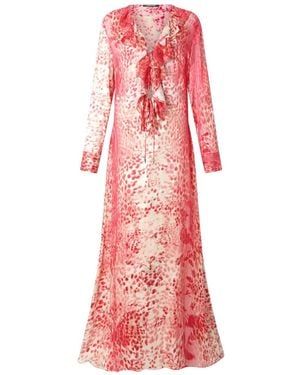 Roberto Cavalli Jaguar-Print Midi Dress - Red