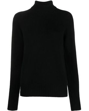 Drumohr Roll-Neck Ribbed Jumper - Black