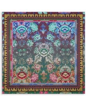 Pierre Louis Mascia Floral-Print Scarf - Blue