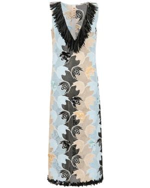 Marni Broderie Anglaise Floral Dress - White