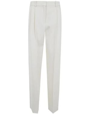Calvin Klein Pleated Tailored Trousers - White
