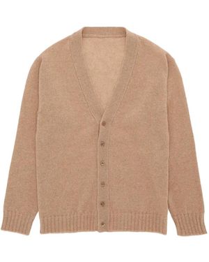 Fortela V-Neck Ribbed-Knit Cardigan - Natural