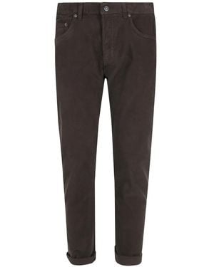 Dondup Icon Corduroy Straight-Leg Trousers - Grey