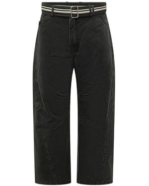 Mordecai Pockets Belt Trousers - Black