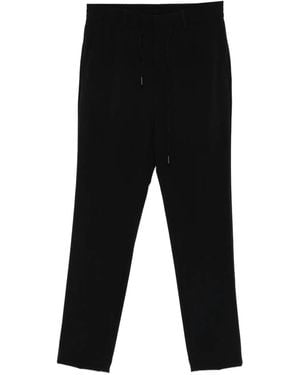 KARL LAGERFELD Drawstrings Straight-Leg Trousers - Black