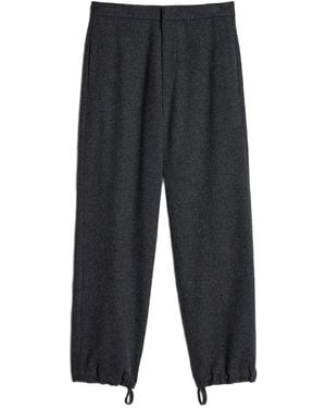 Jil Sander Wool Flannel Trousers - Blue
