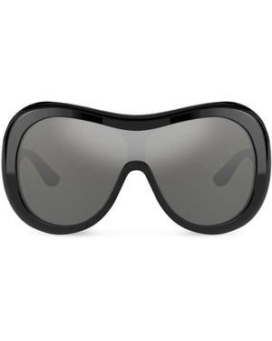 Dolce & Gabbana Occhiali Da Sole Oversize Dna - Grigio