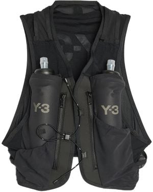Y-3 Logo-Print Running Vest - Black