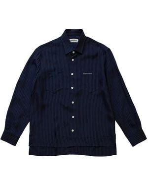 NAMACHEKO Guardia Pinstripe Long-Sleeve Shirt - Blue