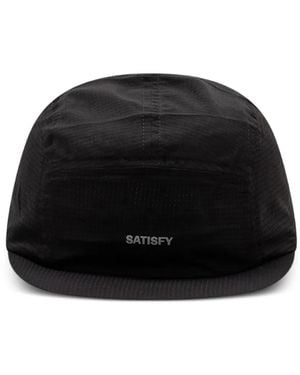 Satisfy Rippy Air Logo-Print Cap - Black