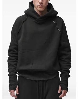 Thom Krom Raw-Edge Raglan-Sleeve Hoodie - Gray