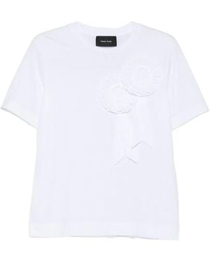 Simone Rocha Ribbon Rosette Boy Short-Sleeve T-Shirt - White