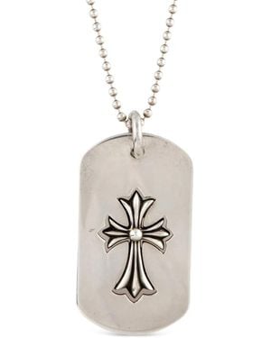 Chrome Hearts Logo-Embellished Pendant Necklace - White