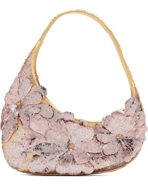 JW PEI Sequin Floral Shoulder Bag - Pink