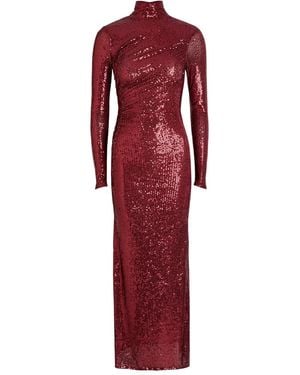 Needle & Thread Malia Sequin Turtleneck Midi Dress - Red