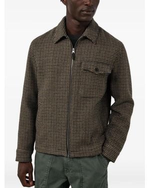 Hartford Dandy Houndstooth-Pattern Jacket - Grey