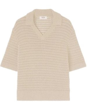 RETORI Net-Stitch Cotton Polo Shirt - Natural