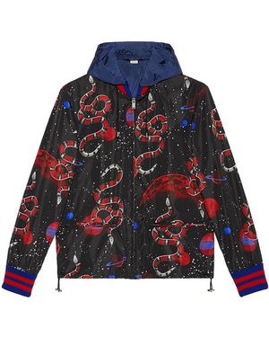 Gucci Space Snake Print Windbreaker - Black