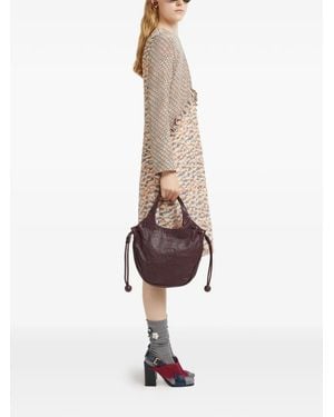 Marni Leather Tote Bag - White