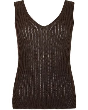 Max Mara Ribbed Top - Black