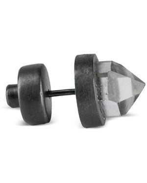 Parts Of 4 Sterling-silver Stud Quartz Earring - Metallic