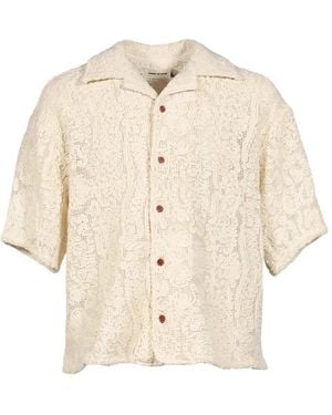 Honor The Gift Crochet-Lace Mind Maze Camp Shirt - Natural