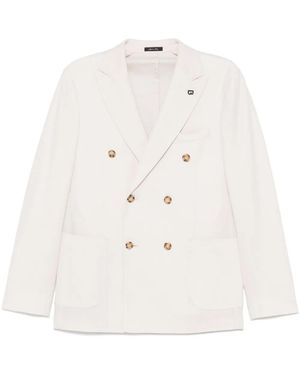 BRERAS Milano Double-Breasted Blazer - White