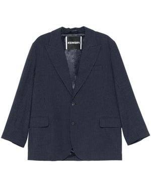 frenken Striped Peak-Lapel Blazer - Blue