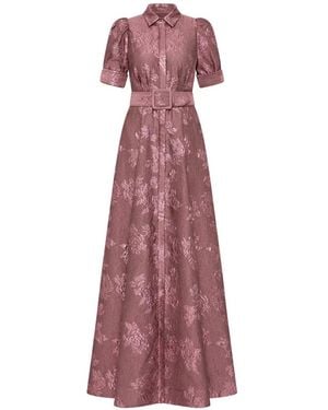 Rebecca Vallance Annette Belted Floral-Pattern Maxi Dress - Purple