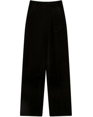 Vetements Velvet Fitted Track Trousers - Black