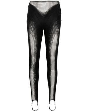 Mugler スティラップ レギンス - ブラック