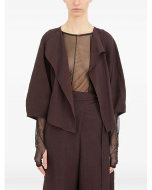 Cortana Open-Front Jacket - Brown