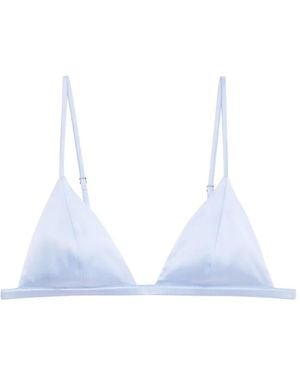 Fleur du Mal Luxe Triangle Bra - White