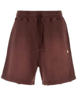 Golden Goose Star Wide-Leg Shorts - Purple