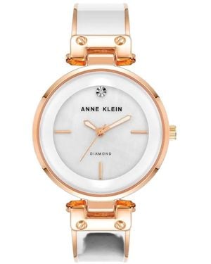 Anne Klein Logo-Detail 34Mm Watch - Metallic