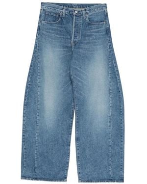 Ssstein Deformation Wide-Leg Jeans - Blue