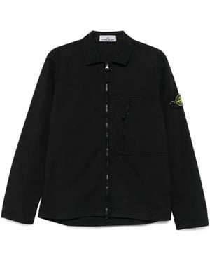 Stone Island Zip-Fastening Shirt Jacket - Black