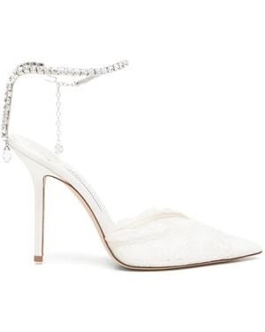 Jimmy Choo Saeda Lace Pumps - White