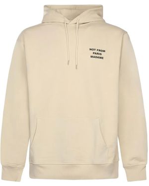 Drole de Monsieur Hoodie mit Kordelzug-Print - Natur