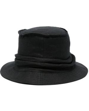 Yohji Yamamoto Draped Bucket Hat - Black